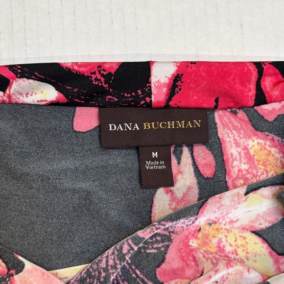 Dana Buchman Floral Sleeveless Women's Top - Black and Pink - Picture 2 of 9